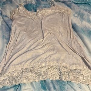 Lace spaghetti strap tank top